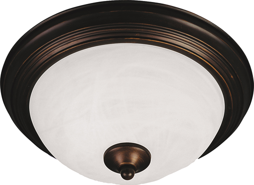 Product image for Essentials 2 Light Flush Mount - Oil Rubbed Bronze w/ Marble Glass