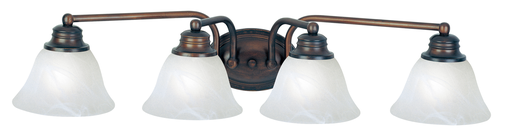 Product image for Malaga 4 Light Vanity - Oil Rubbed Bronze w/ Marble Glass