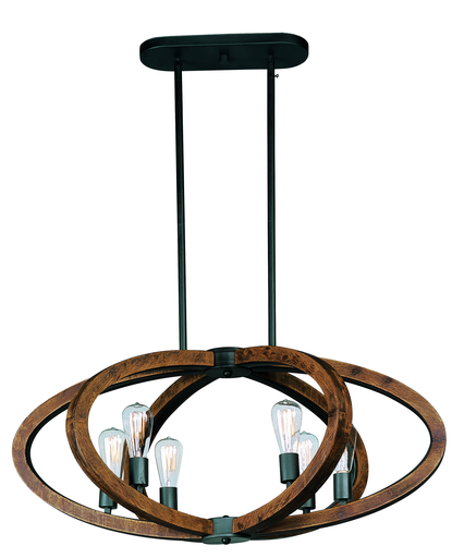 Product image for Bodega Bay 6 Light Pendant - Anthracite