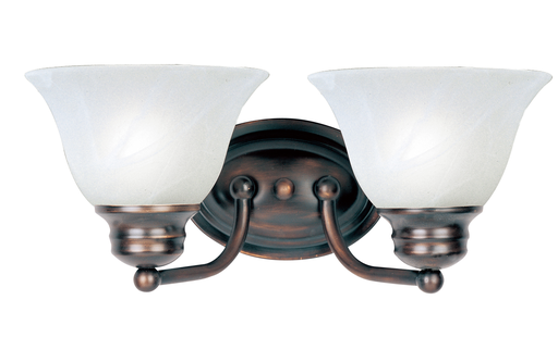 Product image for Malaga 2 Light Vanity - Oil Rubbed Bronze w/ Marble Glass