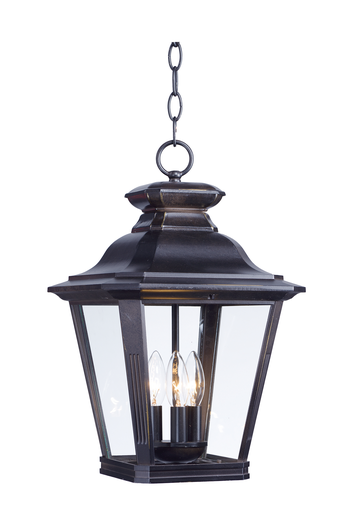 Product image for Knoxville 3 Light Hanging Lantern - Bronze w/ Clear Glass
