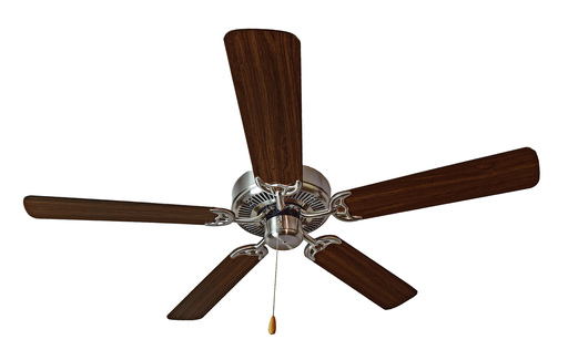 Basic-Max 52" Ceiling Fan Walnut/Pecan Blades, Satin Nickel / Walnut / Pecan