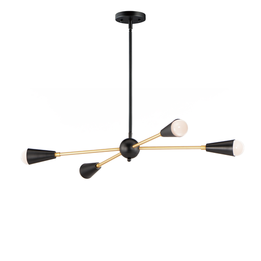 Product image for MAXIM 11264BKSBR/BUL LOVELL 4-LIGHT PENDANT WITH BULBS