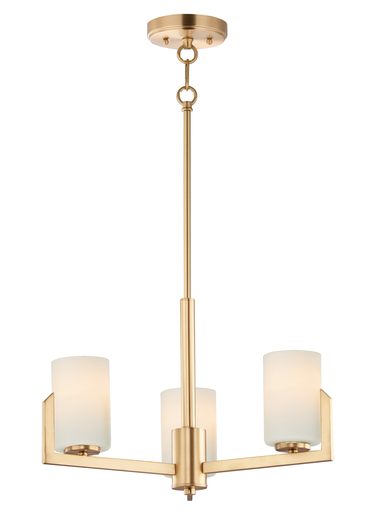 Product image for Dart 3 Light Mini Chandelier - Satin Brass