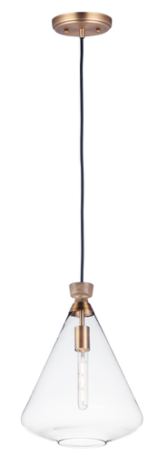 Product image for Abbott 1 Light Pendant - Weathered Oak/Antique Brass