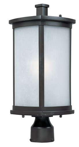 Product image for Terrace 1 Light LED Medium Post Lantern - Bronze w/ Frosted Seeded Glass