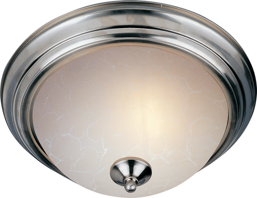 Product image for Essentials 2 Light Flush Mount - Satin Nickel w/ Ice Glass