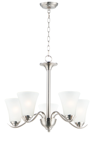 Product image for Vital 5 Light Chandelier - Satin Nickel