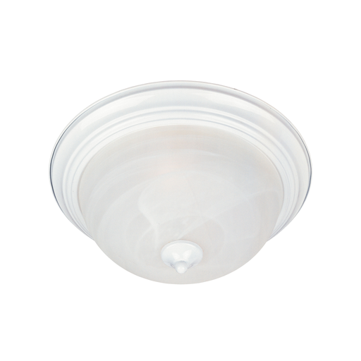Product image for Essentials 2 Light Flush Mount - White w/ Marble Glass