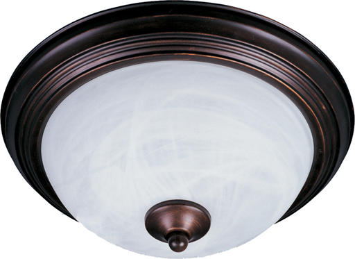 Product image for Essentials 1 Light Flush Mount - Oil Rubbed Bronze w/ Marble Glass