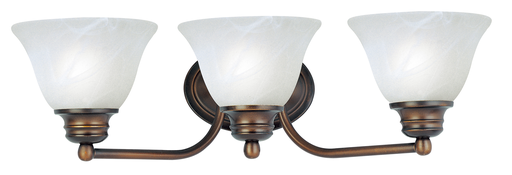 Product image for Malaga 3 Light Vanity - Oil Rubbed Bronze w/ Marble Glass