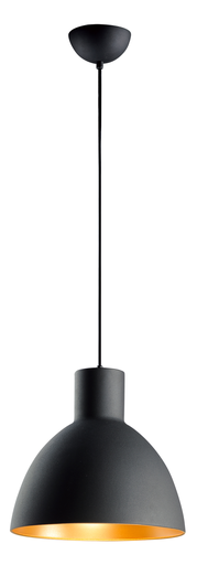 Cora 13.75" Pendant, Black / Gold