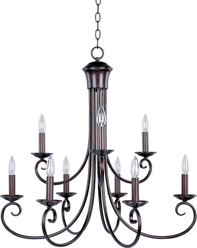 Product image for Loft 9 Light Chandelier - Oil Rubbed Bronze