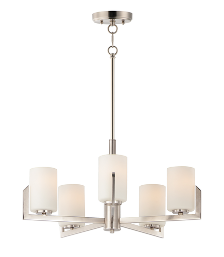 Product image for Dart 5 Light Chandelier - Satin Nickel