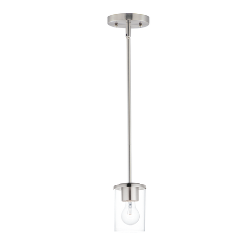 Corona 1-Light Mini Pendant, Satin Nickel