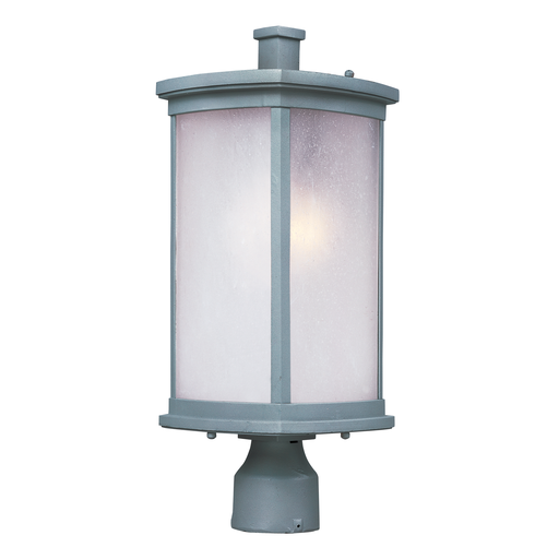 Product image for Terrace 1 Light Medium Post Lantern - Platinum w/ Frosted Seeded Glass