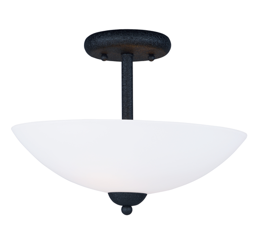 Taylor 2-Light Semi-Flush Mount, Textured Black