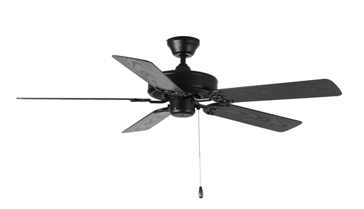 Basic-Max 52" Ceiling Fan Black/Walnut Blades, Black