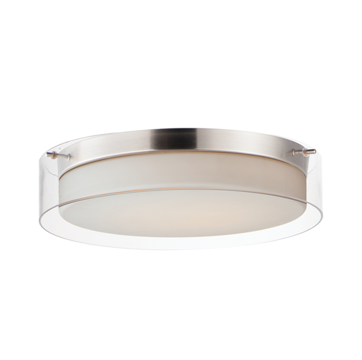 Product image for Duo 16'' LED Flush Mount - Satin Nickel