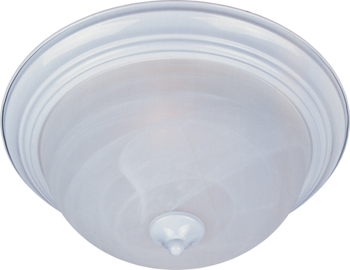 Product image for Essentials 1 Light Flush Mount - White w/ Marble Glass