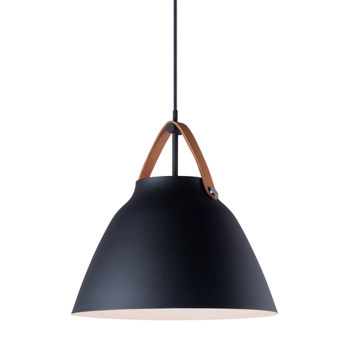 Product image for Nordic 1 Light Pendant - Tan Leather/Black