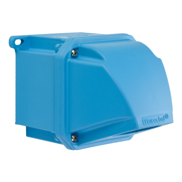 Product image for Meltric 512C7000 Box/angle adapter Poly, Blue, Size 2