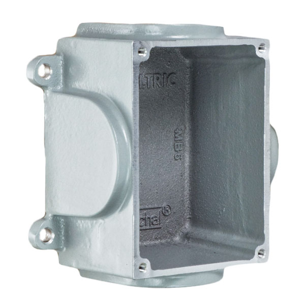 Product image for Meltric 7T4F0N15 Box Metal, Aluminum painted, Gray, Size 4