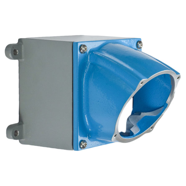 Product image for Meltric 795C3N20 Box/angle adapter Metal, Aluminum painted, Blue, Size 5