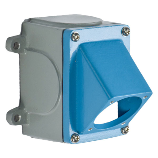 Product image for Meltric 791C4N07 Box/angle adapter Metal, Aluminum painted, Blue, Size 1