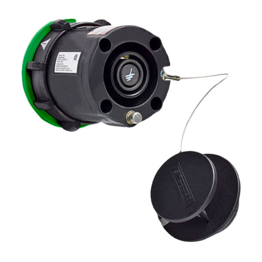 Product image for Meltric 45-4400T-P80 SP Receptacle, Poly, Black, Size S, IP66/IP67, Single Pole, 600A, 600 VAC, 60 Hz