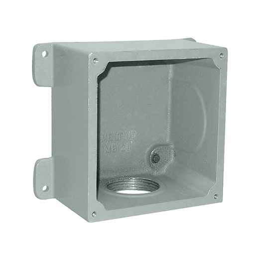 Product image for Meltric 7T6F0N25 Box Metal, Aluminum painted, Gray, Size 6