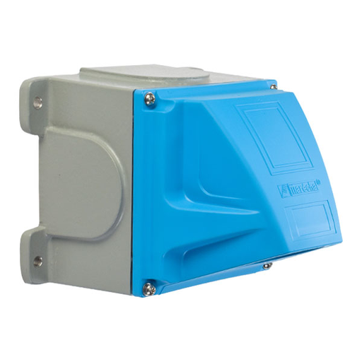 Product image for Meltric 712C7N10 Box/angle adapter Poly, Blue, Size 2