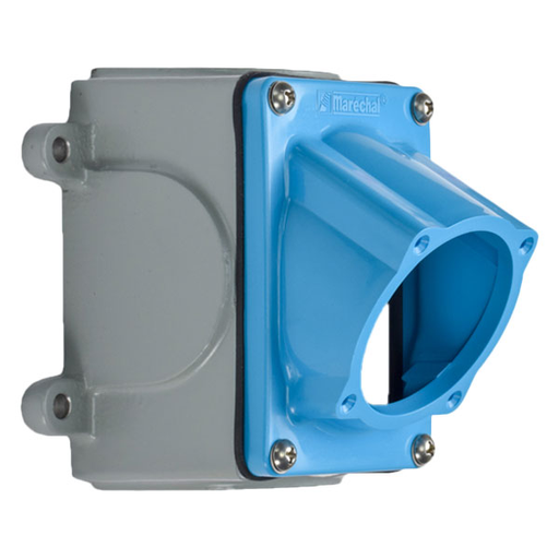 Product image for Meltric 712C3N10 Box/angle adapter Poly, Blue, Size 2