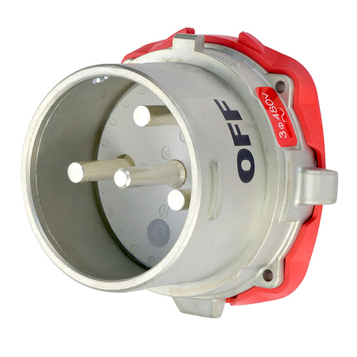 Product image for Meltric 39-98243-K04 DR150 Inlet, Metal, Aluminum, Metal, Size 5, Type 4X & IP69, 3P+G, 150A, 480 VAC, 60 Hz