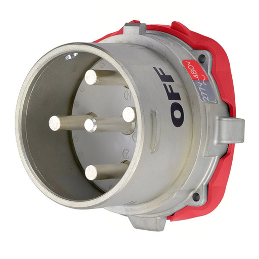 Product image for Meltric 39-98247-K04 DR150 Inlet, Metal, Aluminum, Metal, Size 5, Type 4X & IP69, 3P+N+G, 150A, 277/480 VAC, 60 Hz