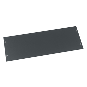 Blank Panel, 7"x19", 4U, Aluminum, Black Powder Coat