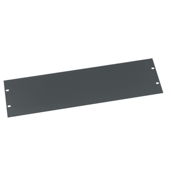 Blank Panel, 7"x19", 3U, Aluminum, Black Powder Coat