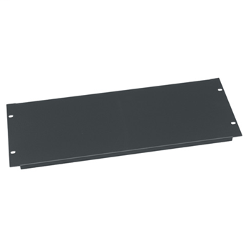 Blank Panel, 7"x19", 4U, Steel, Black Powder Coat