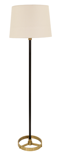 Product image for Morgan 1 Light Floor Lamp - Black/Antique Brass