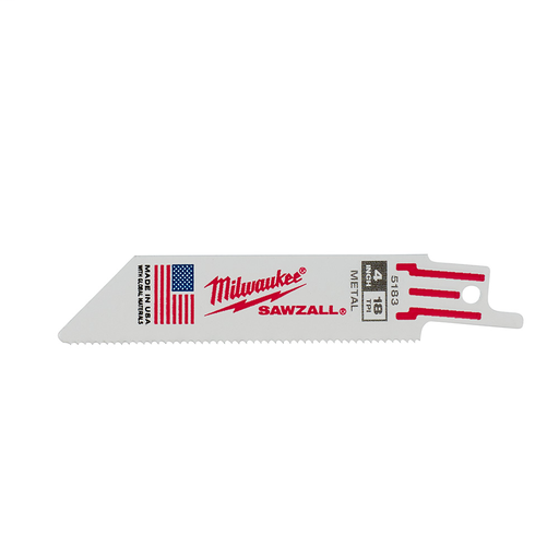 4 in. 18 TPI Thin Kerf SAWZALL® Blades (5 Pack)