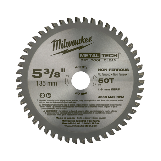 5-3/8 in. 50T Non-Ferrous Metal Circular Saw Blade