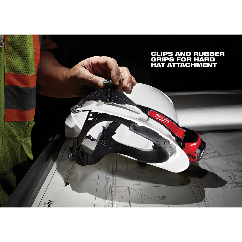 Milwaukee 211121 USB Rechargable Hard Hat Headlamp w/ Headlamp, Hard