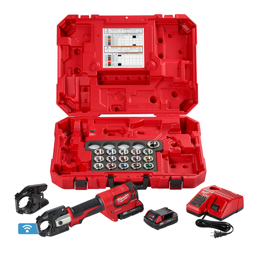 Product image for Milwaukee 2679-750C M18™ Force Logic™ 600MCM Copper Crimper Kit w/ 750MCM Expanded Jaw