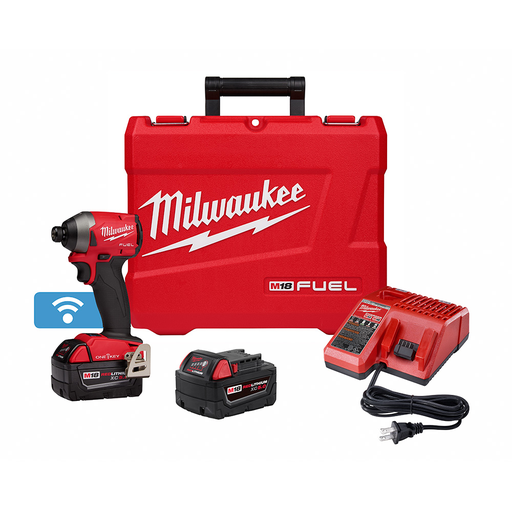 Product image for Milwaukee 2857-22 M18 FUEL™ 1/4" Hex Impact Driver w/ One Key XC Kit