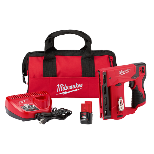 Milwaukee 2447-21 M12™ 3/8" Crown Stapler Kit Product image for Milwaukee 2447-21 M12™ 3/8" Crown Stapler Kit