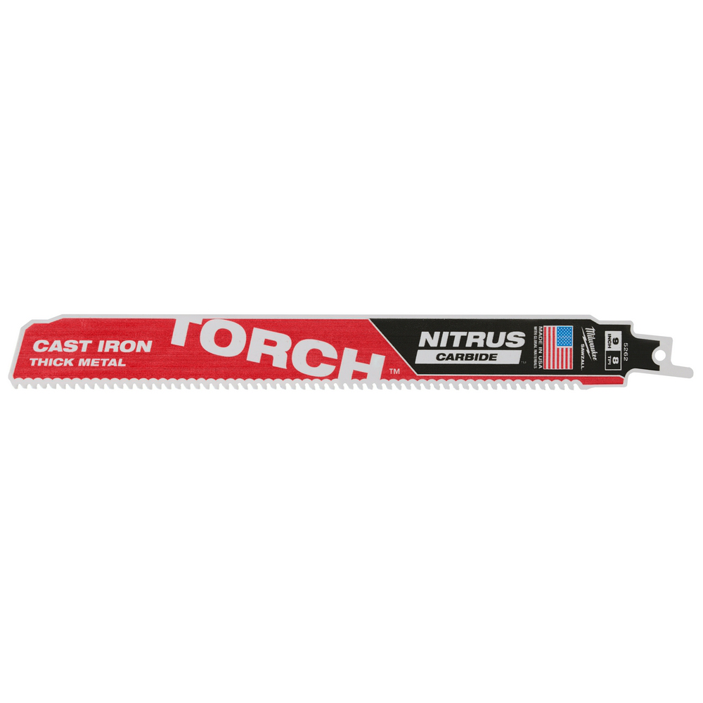 Milwaukee 48005362 9" x 8TPI TORCH™ SAWZALL® NITRUS Carbide Blade