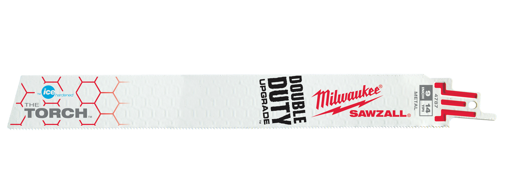 Product image for Milwaukee 48-01-8784 6" 18-TPI Sawzall® Torch™ Ice Hardened Metal Demolition Blade (50/Pkg)