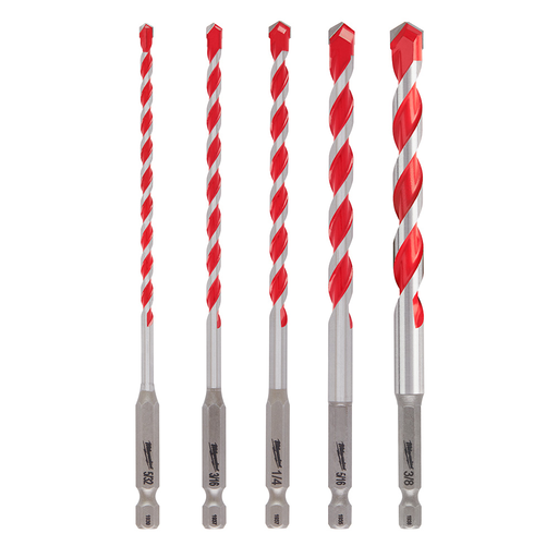 5pc. SHOCKWAVE™ Carbide Hammer Drill Bit Kit