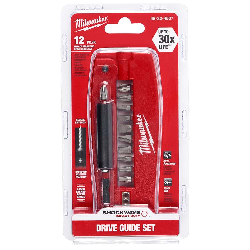 Product image for Milwaukee 48-32-4507 12 Piece Drive Guide Set