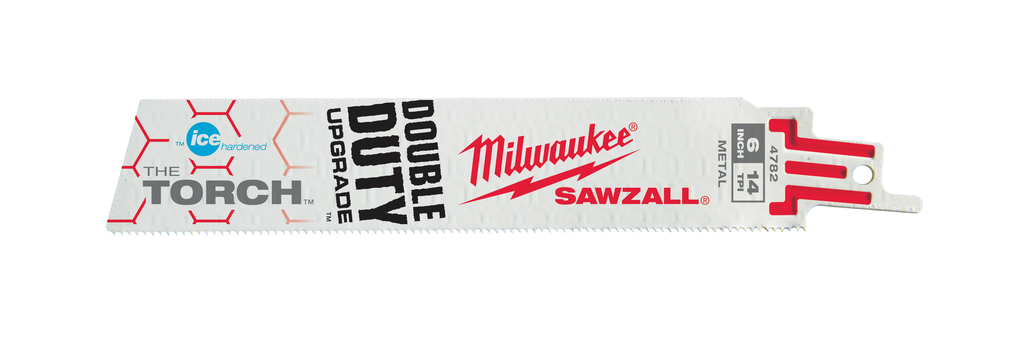 Product image for Milwaukee 48-01-9782 6" 14-TPI Sawzall® Torch™ Ice Hardened Metal Demolition Blade (100/Pkg)